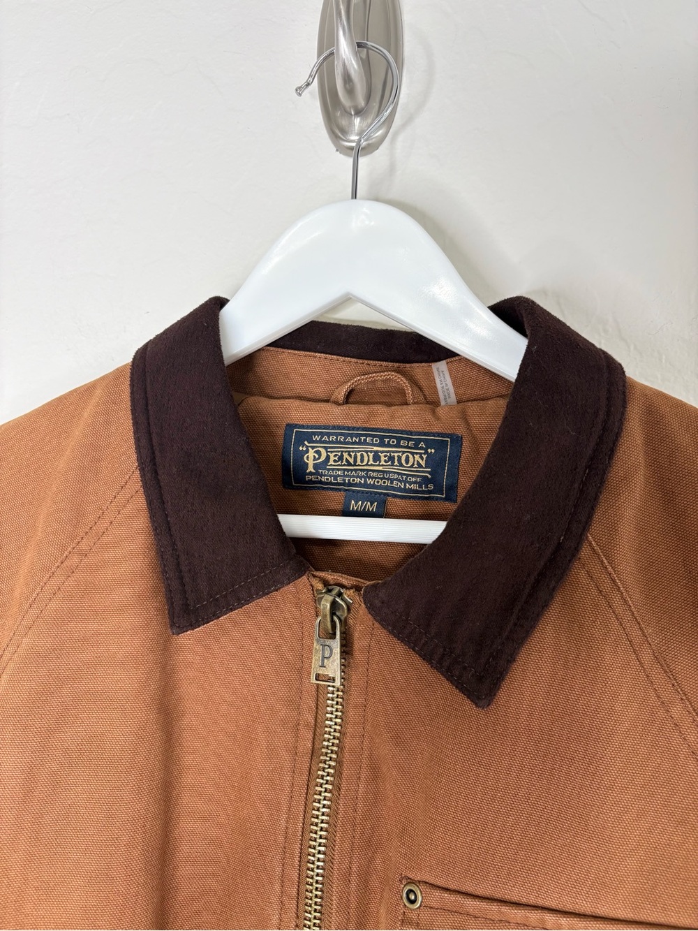 Pendleton Wild Horse Canvas Jacket Medium Brown Workwear Ranch Coat - Picture 4 of 10